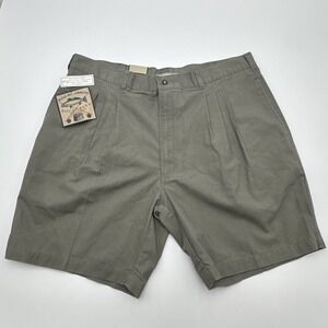 Vintage NWT Bugle Boy Company Grey pleated Shorts 40 Y2K Loose Baggy Fit 2000's
